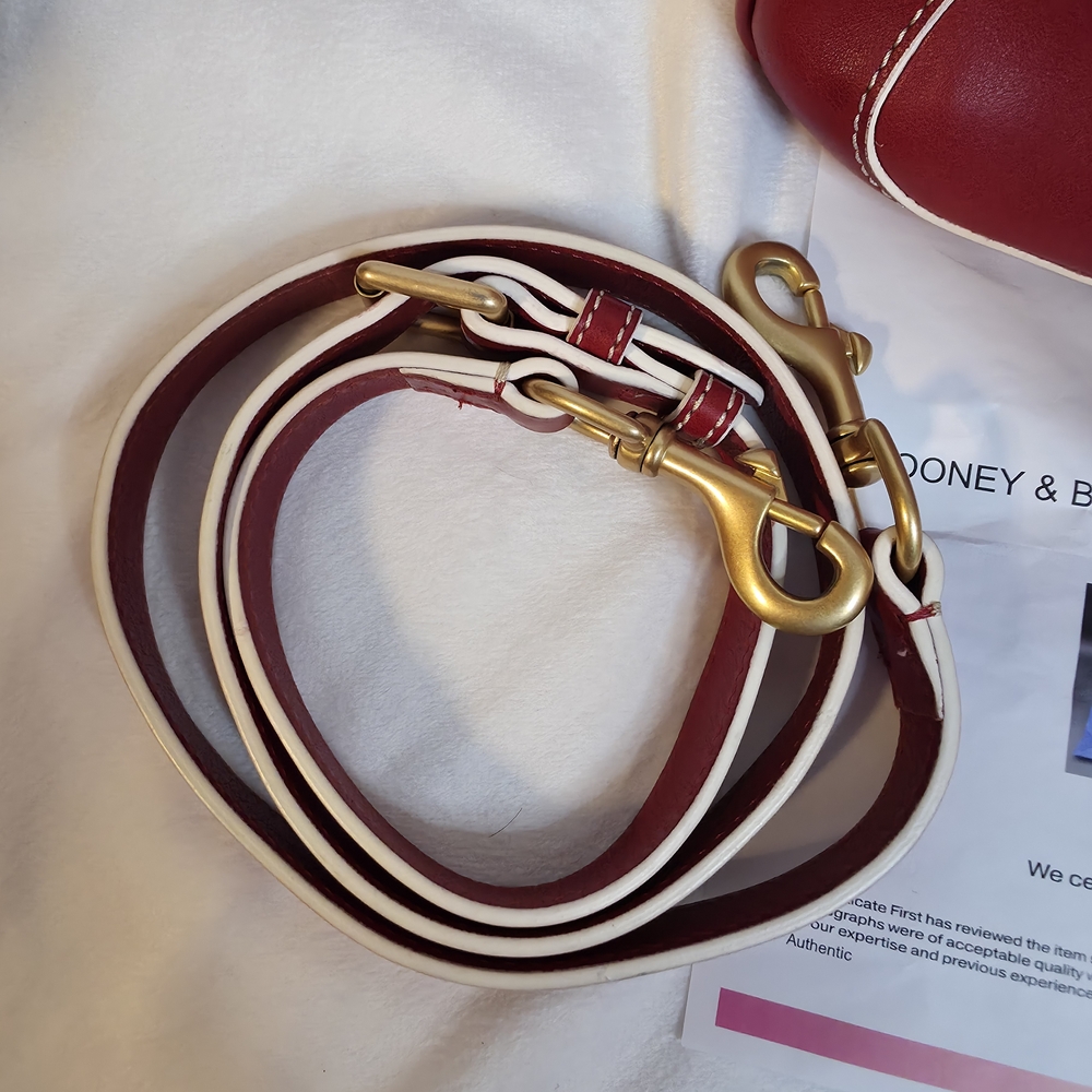 Dooney & Bourke Red Leather Satchel - Picture 3 of 16